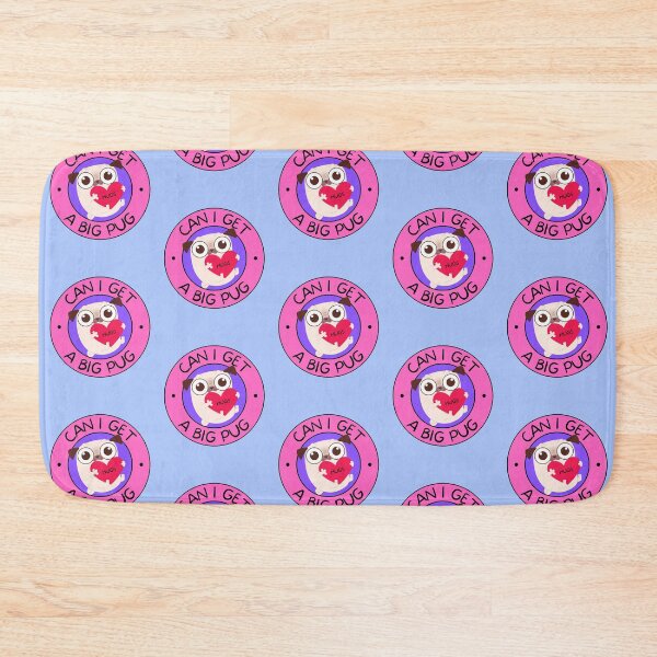Item preview, Can I Get a Big Pug? Hugging Pug Pun PINK/PURPLE designed and sold by to-esu.