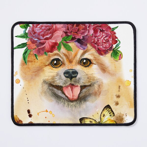 Item preview, Dog Flowers Butterfly designed and sold by geraskonst.