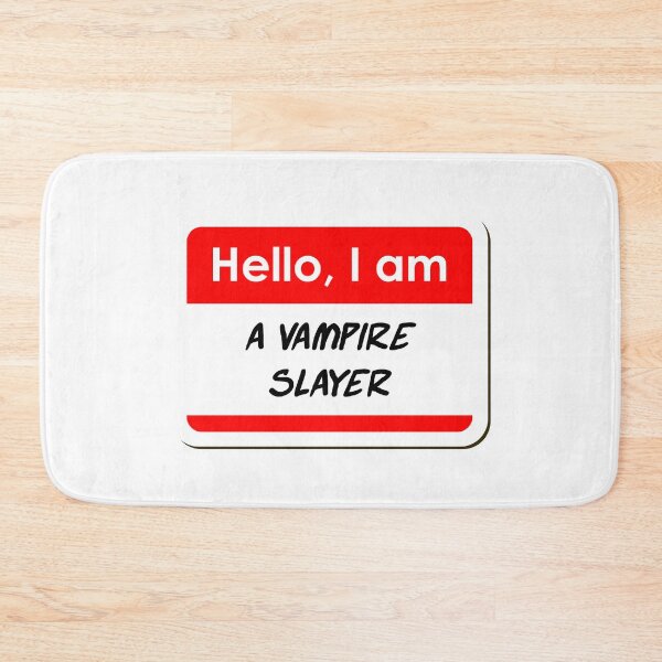 Item preview, Hello I am a Vampire Slayer funny name tag designed and sold by ThreadlyAndCo.