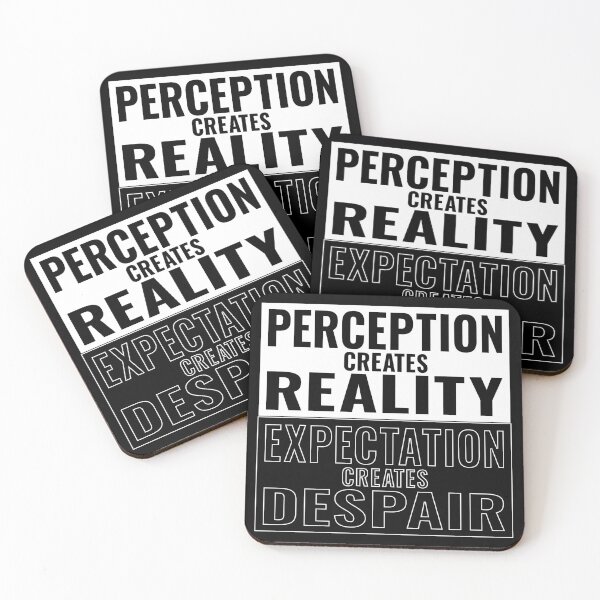 Item preview, Perception Creates Reality Expectation Creates Depair Motivational Quote Phrase designed and sold by Harlake.