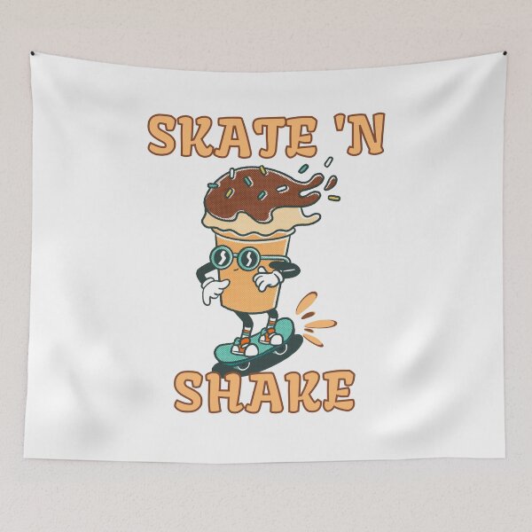 Item preview, Skate and Shake - milkshake on skateboard designed and sold by Sticker-Palace-.