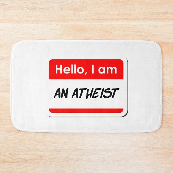 Item preview, Hello I am an Atheist funny name tag designed and sold by ThreadlyAndCo.