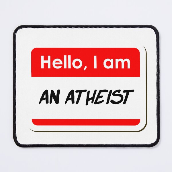 Item preview, Hello I am an Atheist funny name tag designed and sold by ThreadlyAndCo.