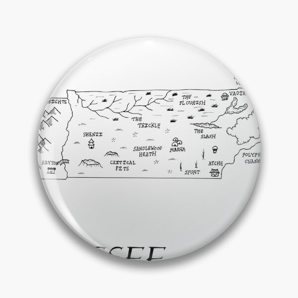 Item preview, Tennessee as a fantasy map - black and white designed and sold by aldayuan.