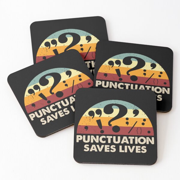 Item preview, Retro Punctuation Saves Lives designed and sold by Whimsical Thinker.