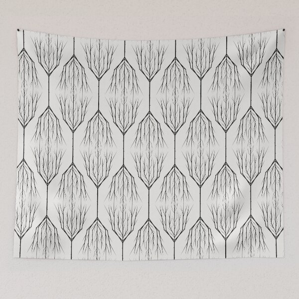 Item preview, Winter Trees - Black on Linen designed and sold by Elisa Yinh Creative.