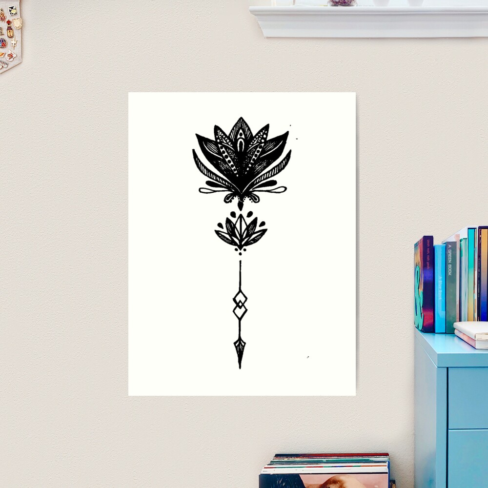 Free Tattoos Pictures: tribal lotus tattoo design