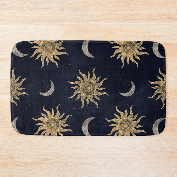 Item preview, Gold Moon Sun Mandala Blue Night Sky Pattern designed and sold by NdesignTrend.