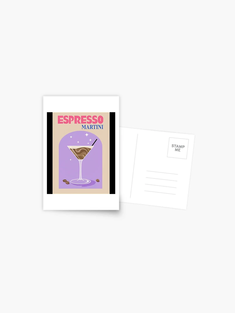 Espresso martini glass Postcard for Sale by morganbethdraws