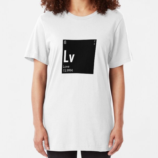 The Element of Love (Black) Slim Fit T-Shirt