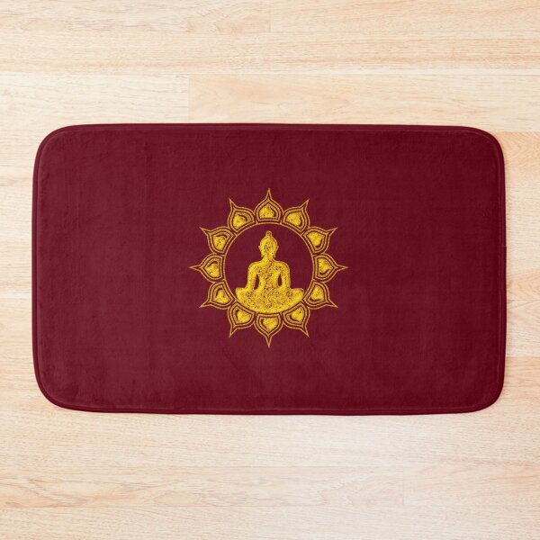 Buddha Meditation, Lotus Flower, Anahata, Heart Chakra Bath Mat