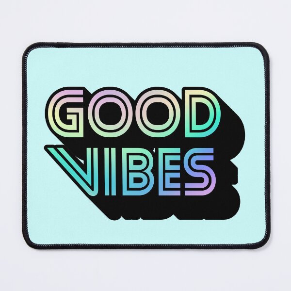 Item preview, Gradient Pastel Green Spectrum Stripes 3D Extruded Retro Vintage Sans Serif Display Typography Good Vibes Quotes designed and sold by Cawaiico.