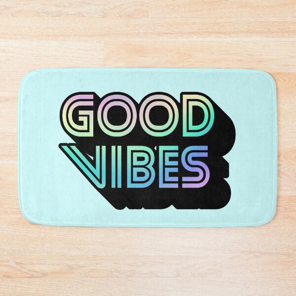 Item preview, Gradient Pastel Green Spectrum Stripes 3D Extruded Retro Vintage Sans Serif Display Typography Good Vibes Quotes designed and sold by Cawaiico.