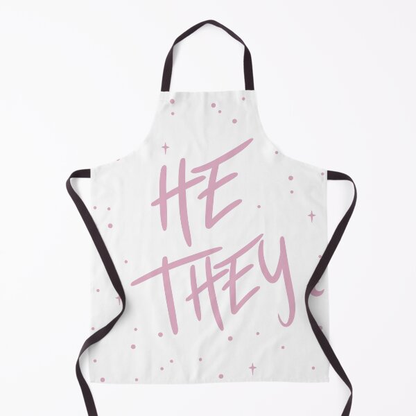 Item preview, Stars He/They Pronouns in Dusty Pink designed and sold by MoonMint.