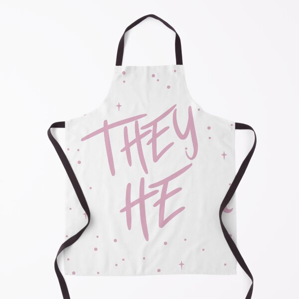 Item preview, Stars They/He Pronouns in Dusty Pink designed and sold by MoonMint.