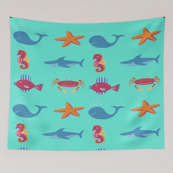 Item preview, High Country Fishing. Pack of Cute Sea Creatures. designed and sold by ImaginedCo.