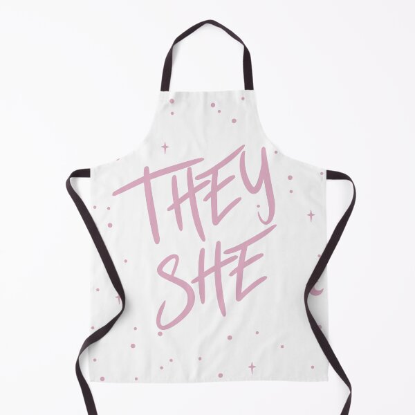 Item preview, Stars They/She Pronouns in Dusty Pink designed and sold by MoonMint.