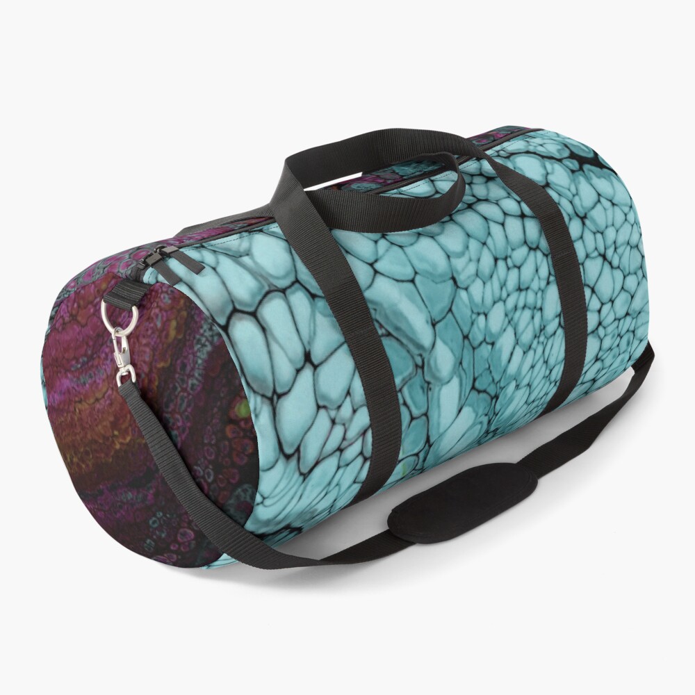 Turquoise lace Duffle Bag