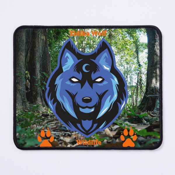Item preview,  Blue Mysterious Mystifying Fierce Zidika Wolf Wildlife designed and sold by Darlene Douglas-Jackson.
