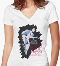 Stop Making Sense Women's Fitted V-Neck T-Shirt