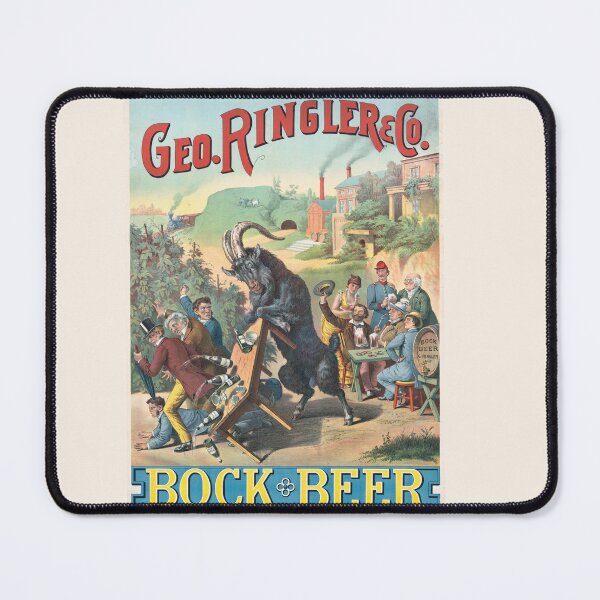 Item preview, Vintage Bock Beer Poster , Bock Geo. Ringler Henry Jerome Schile -Vintage goat Poster-Bock Beer designed and sold by TeeARTHY.