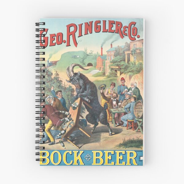 Item preview, Vintage Bock Beer Poster , Bock Geo. Ringler Henry Jerome Schile -Vintage goat Poster-Bock Beer designed and sold by TeeARTHY.