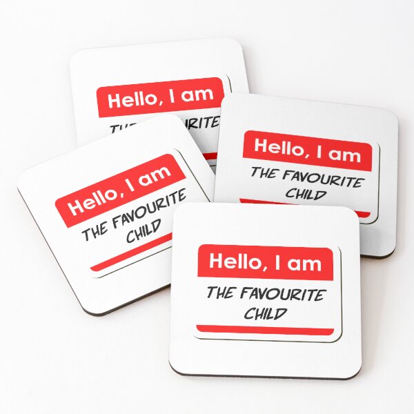 Item preview, Hello I am the Favourite Child funny name tag designed and sold by ThreadlyAndCo.