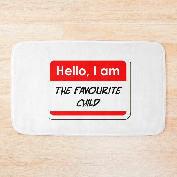 Item preview, Hello I am the Favourite Child funny name tag designed and sold by ThreadlyAndCo.