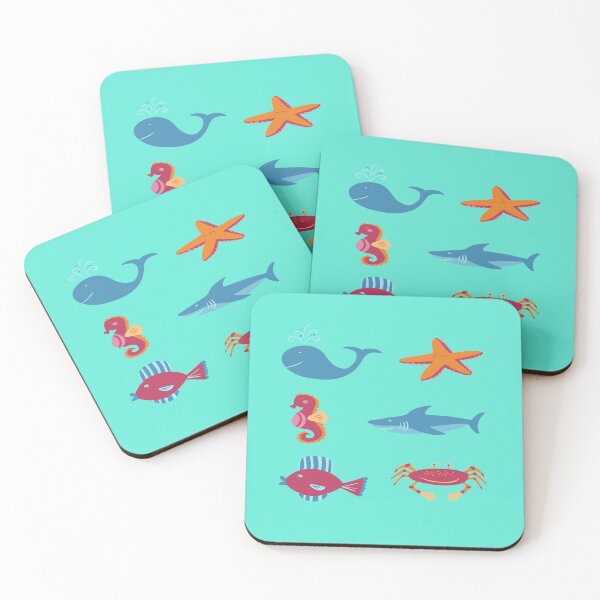 Item preview, High Country Fishing. Pack of Cute Sea Creatures. designed and sold by ImaginedCo.