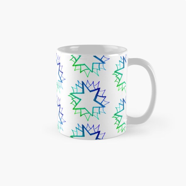 Item preview, Blue green star hand drawing | Blue green star pattern designed and sold by lausn.