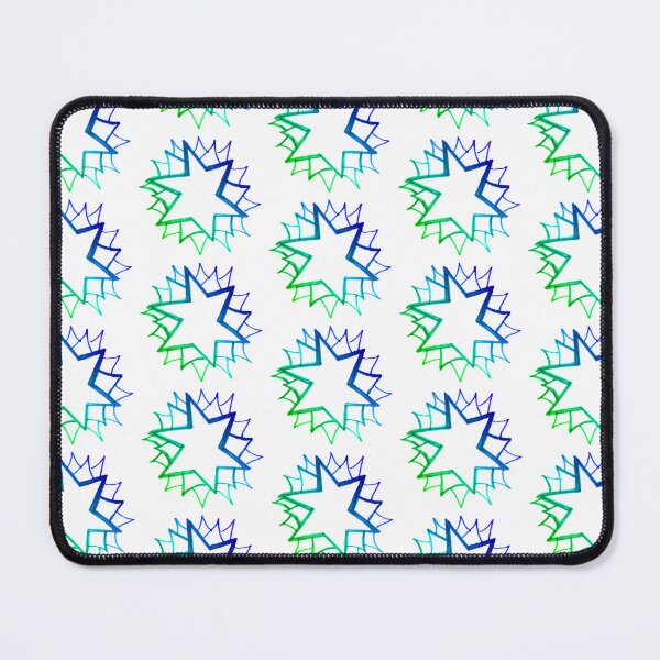 Item preview, Blue green star hand drawing | Blue green star pattern designed and sold by lausn.
