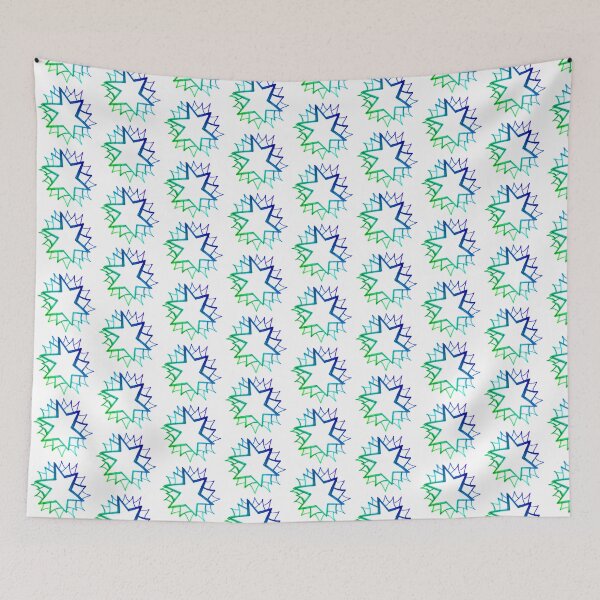 Item preview, Blue green star hand drawing | Blue green star pattern designed and sold by lausn.