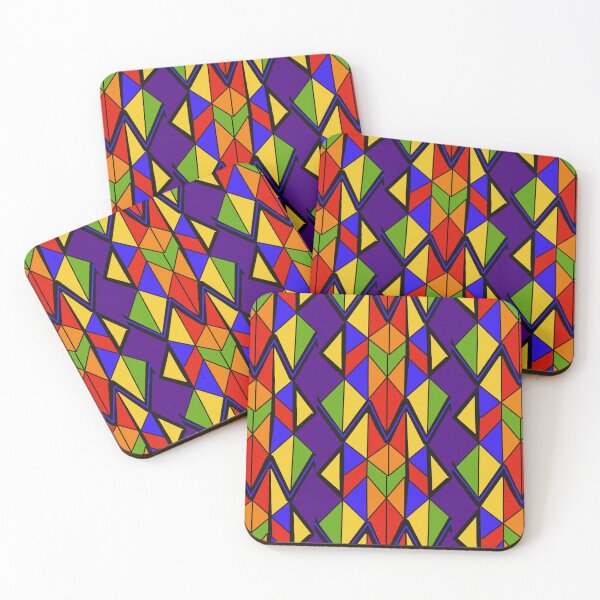 Item preview, A colorful Geometrically abstracted triangular design  designed and sold by The Onboard  Artist.