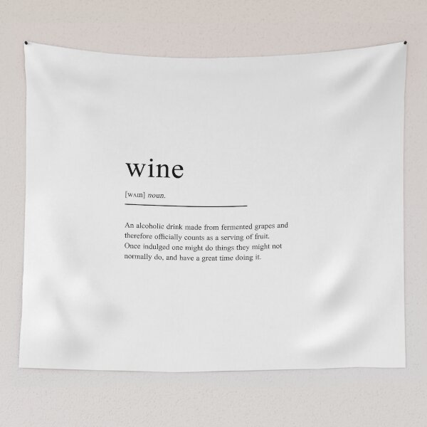 Aperçu de l'œuvre Définition du vin créée et vendue par GirlGangPrints.