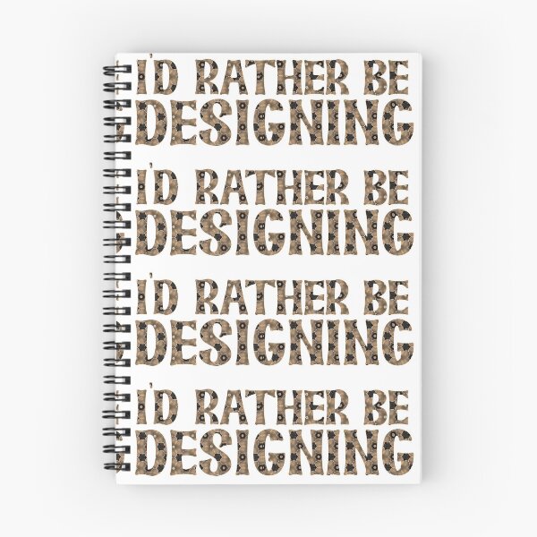 Item preview, i'd rather be designing - neutral patterned text designed and sold by thelivingrp.
