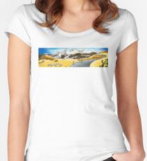 Sun over Australian fields Women's Fitted Scoop T-Shirt
