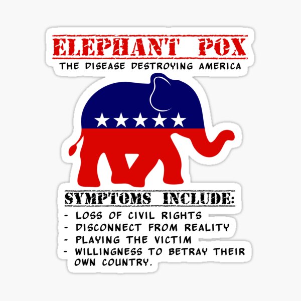 Artikel-Vorschau von Elephant Pox - Lustiges demokratisches Design für Amerikaner, designt und verkauft von dschiffer12.