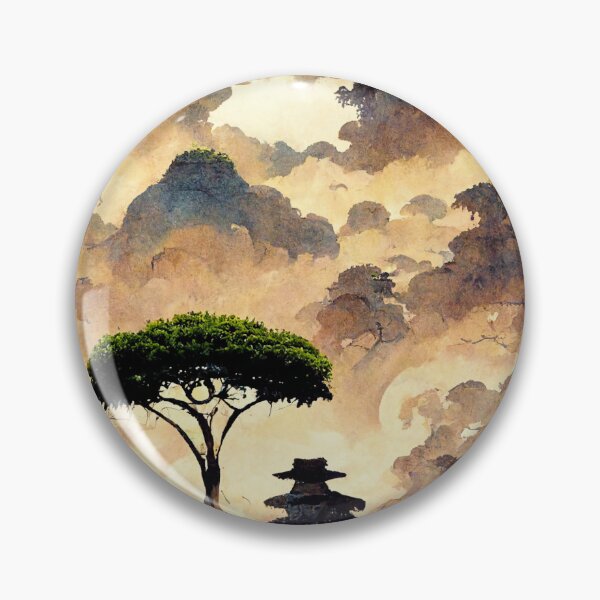 Item preview, Japanse Antique Tree Painting designed and sold by DarkAgeArt.