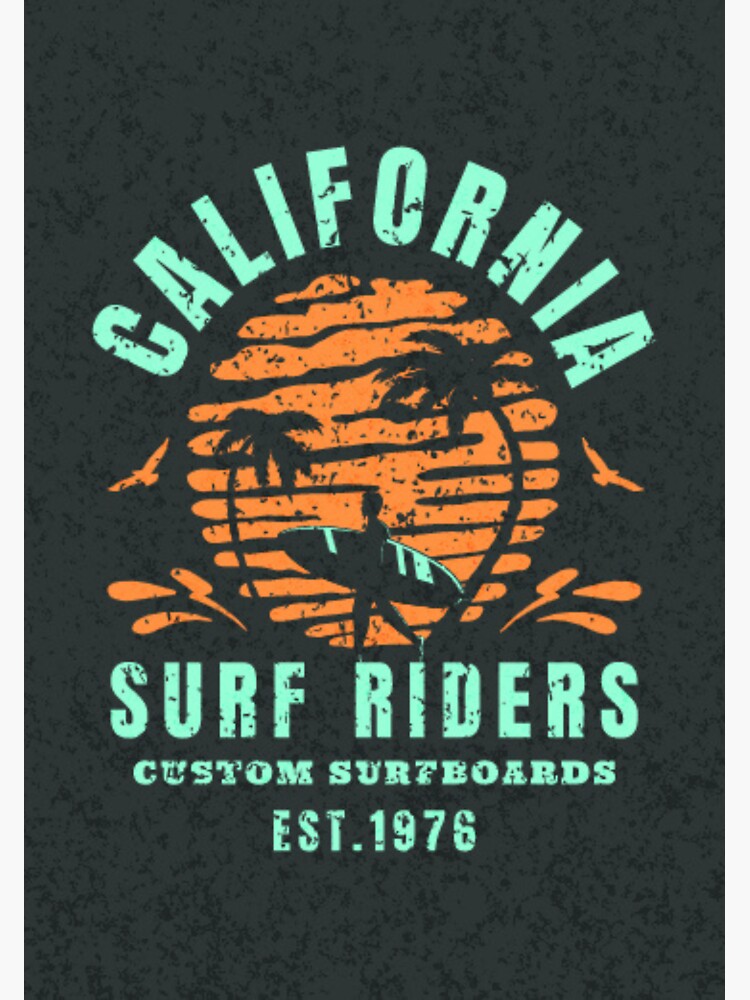 "california surf riders summer design" Sticker for Sale by ketkidesign
