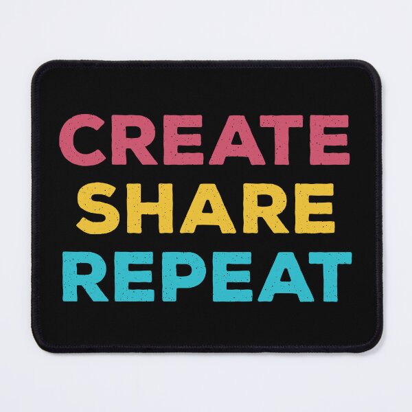 Item preview, Create Share Repeat Content Creator Vintage Text designed and sold by wenjunior.