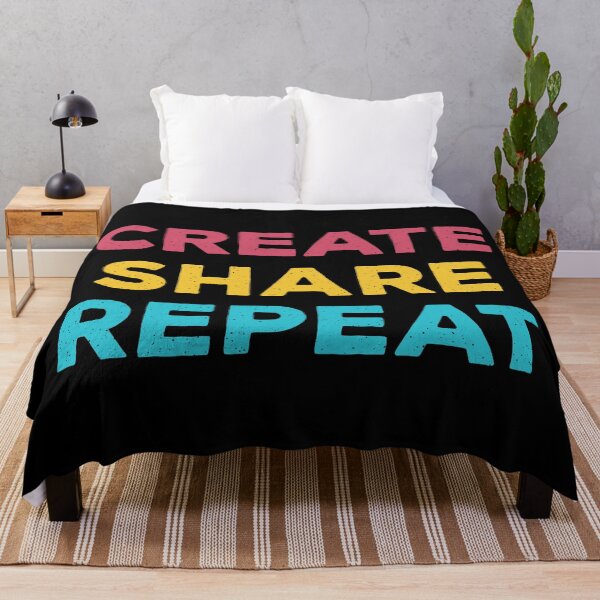Item preview,  Create Share Repeat Content Creator Vintage Text designed and sold by wenjunior.