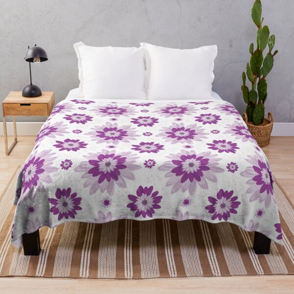 Item preview, Purple flowers on white background  designed and sold by Olha Volokhova.