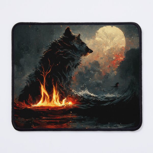 Item preview, Wolf in Fire designed and sold by DarkAgeArt.