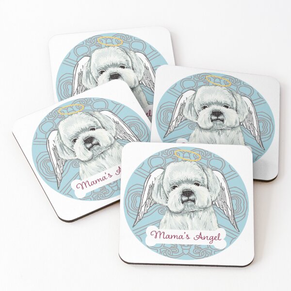 Item preview, MALTESE mamma's ANGEL pale blue 2022 designed and sold by ArtsyanaFlorida.