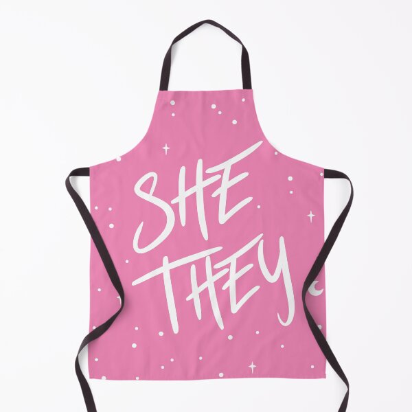 Item preview, Stars She/They Pronouns in Pink designed and sold by MoonMint.