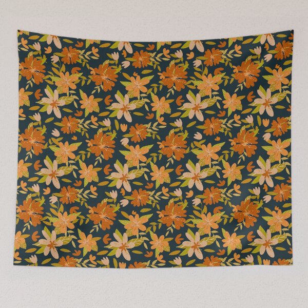 Item preview, Retro Fall floral designed and sold by SisterlyLove.