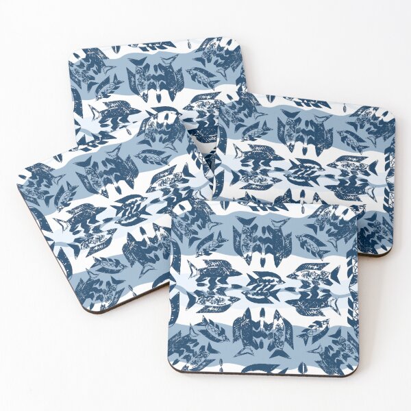 Item preview, Wild Ocean Fish on White designed and sold by bmfabricdesigns.
