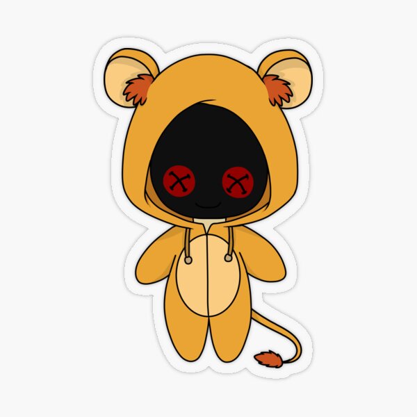 creepypasta hoodie lion costume doll Sticker for Sale by EveryCuteThings