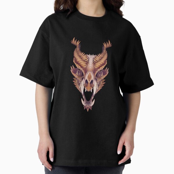 Red Dragon Skull Oversized T-Shirt