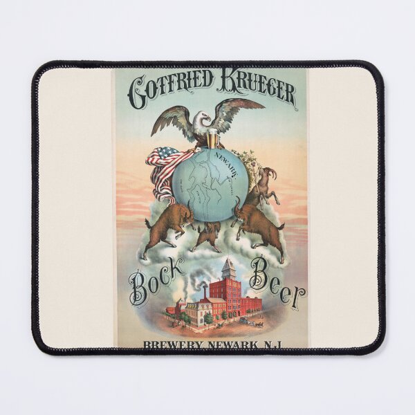 Item preview, Vintage Bock Beer Poster,Gotfried Kruger brewery, Newark, N.J., Bock beerJerome Schile -Vintage goat Poster-Bock Beer designed and sold by TeeARTHY.